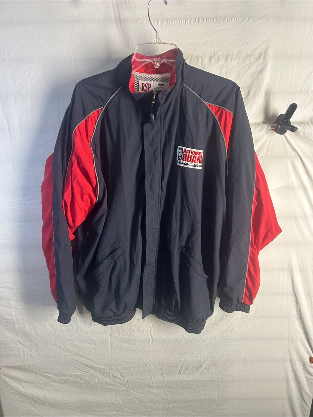 Men's Navy and Red National Guard Windbreaker Jacket